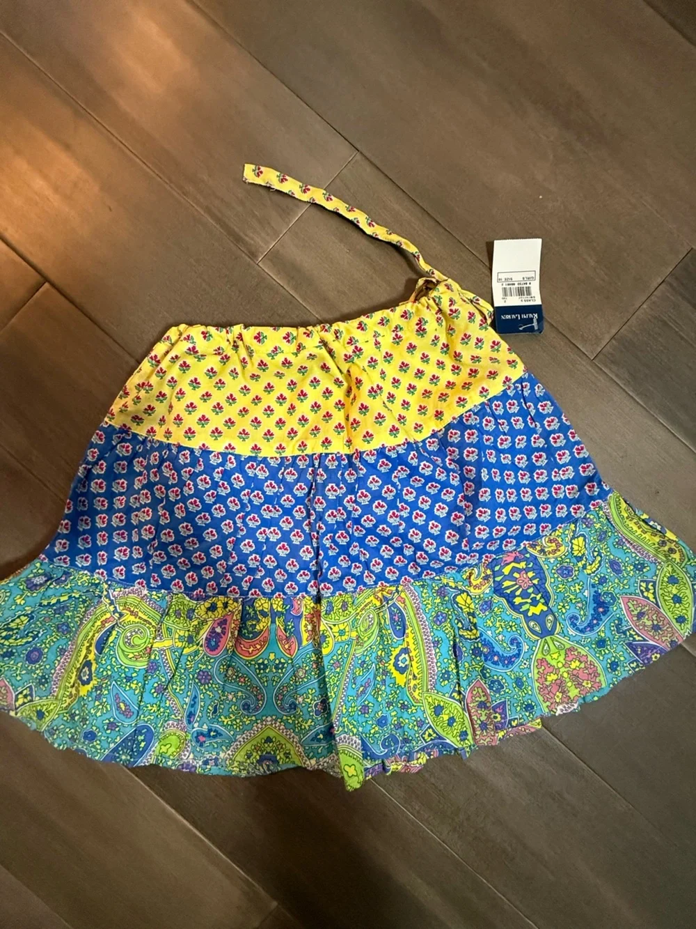 Ralph Lauren Girls’ Patchwork Floral & Paisley Cotton Skirt - Size 10 NWT